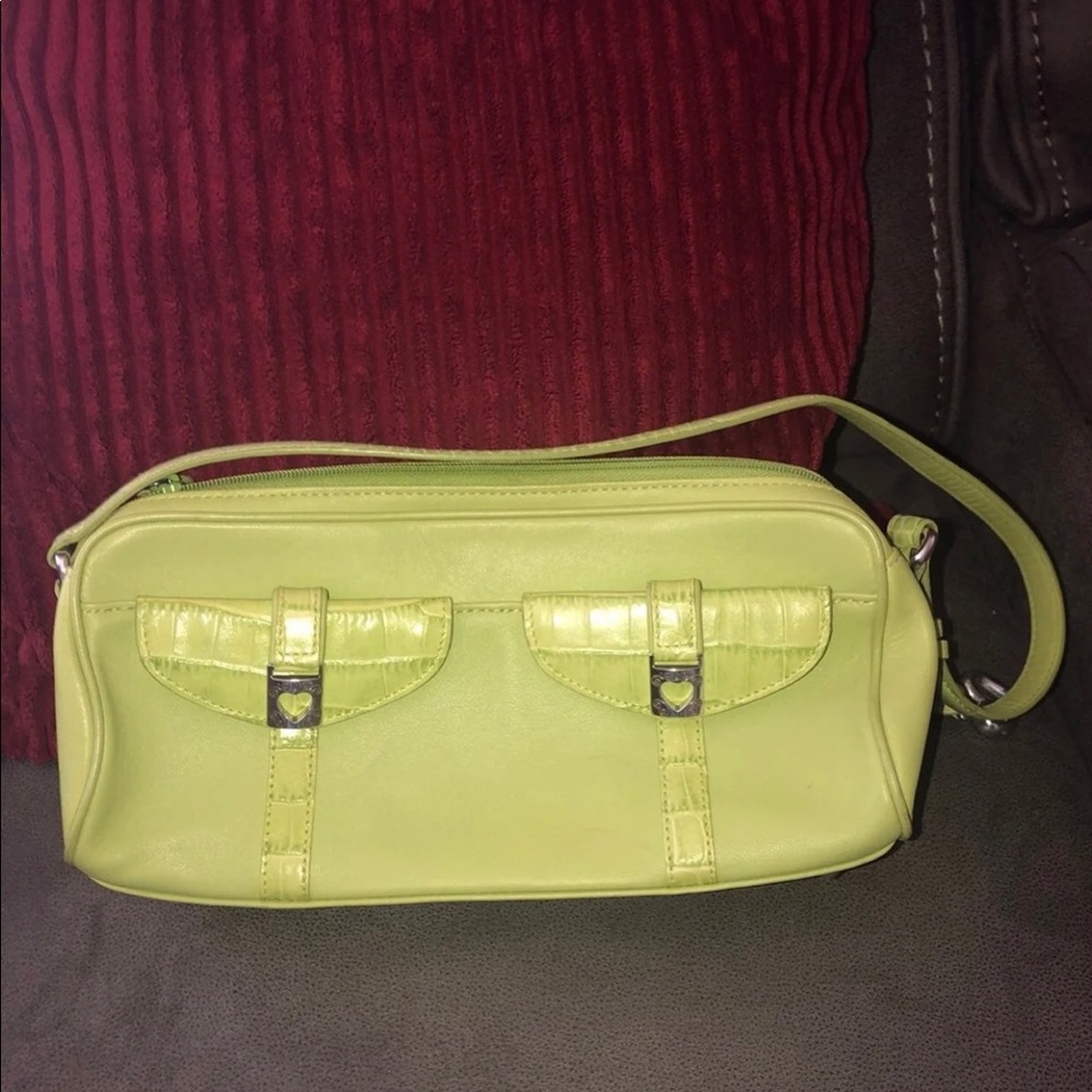 Green shoulder purse